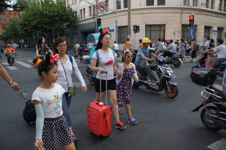 Transportation on the streets of Shanghai