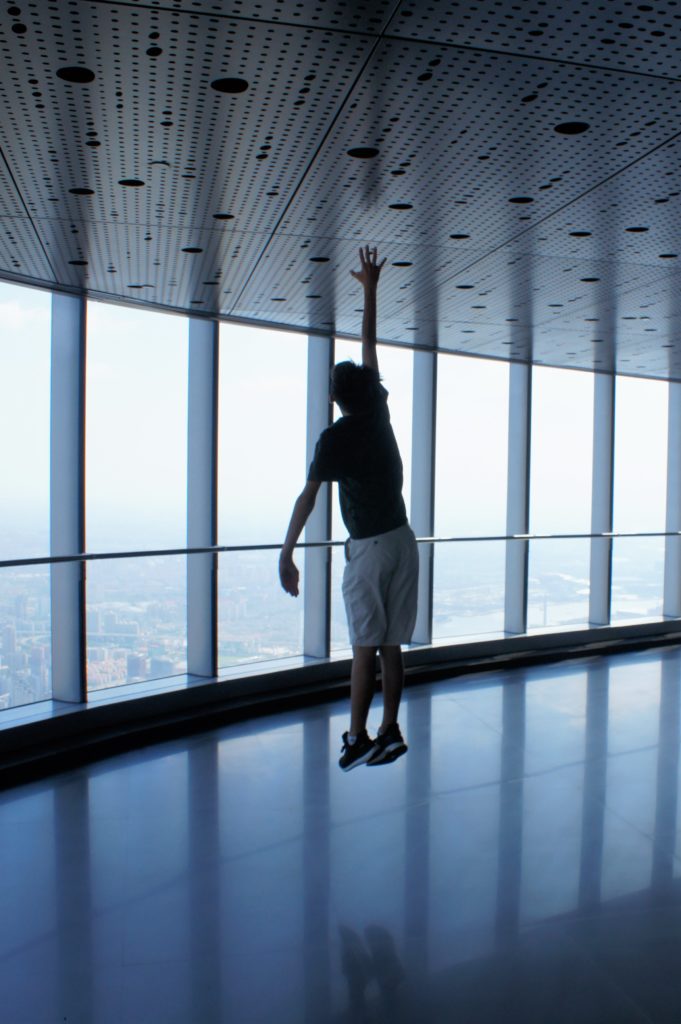 Jumping Shanghai tower